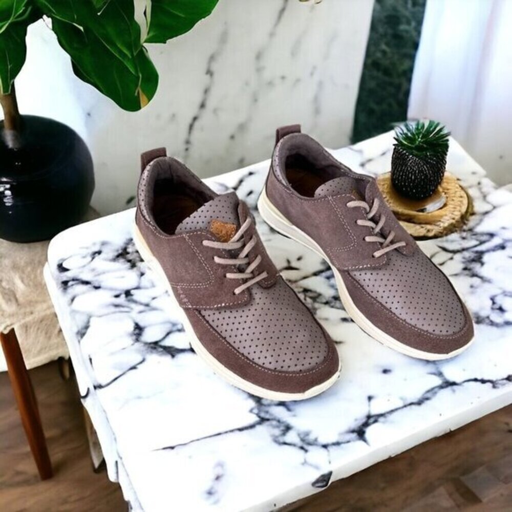 Reef Rover Low Lx Dark Iron Perforated Leather Sneakers Women's Size 7